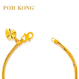 POH KONG 916/22K Yellow Gold V-Shaped Chain Bracelet
