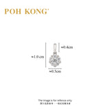 POH KONG 750/18K White Gold Classic Floral Diamond Pendant
