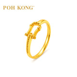 POH KONG 916/22K Yellow Gold Horseshoe Buckle Ring