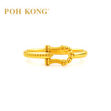 POH KONG 916/22K Yellow Gold Horseshoe Buckle Ring