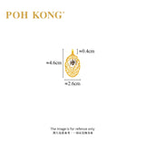 POH KONG 916/22K Yellow Gold Tranz Spider Oval Net Pendant