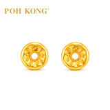 POH KONG 916/22K Gold Donut Earrings