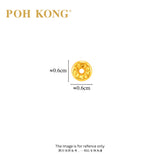 POH KONG 916/22K Gold Donut Earrings