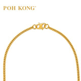 POH KONG 916/22K Yellow Gold Solid Single Curb Chain