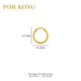 POH KONG 916/22K Yellow Gold Shattered Ice Hoop Earrings