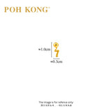 POH KONG 916/22K Yellow Gold Wavy Earrings