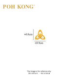 POH KONG 916/22K Yellow Gold Three Petal Earrings