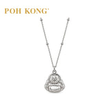 POH KONG 925 Silver Buddha Pendant With Chain Necklace