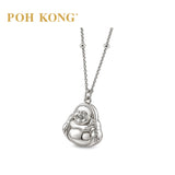 POH KONG 925 Silver Buddha Pendant With Chain Necklace