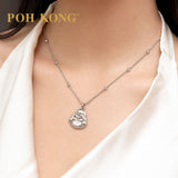 POH KONG 925 Silver Buddha Pendant With Chain Necklace