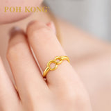 POH KONG 916/22K Yellow Gold Infinity Ring