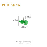 POH KONG 375/9K White Gold Jade Bottle Gourd Pendant