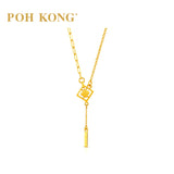 POH KONG 916/22K Yellow Gold Tassel Charm Necklace