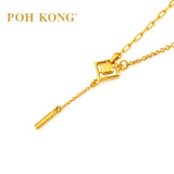 POH KONG 916/22K Yellow Gold Tassel Charm Necklace
