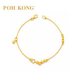 POH KONG 916/22K Yellow Gold Star Link Bracelet