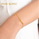 POH KONG 916/22K Yellow Gold Star Link Bracelet