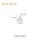 POH KONG 750/18K Yellow Gold Jade Laughing Buddha Pendant_PS05AJCB