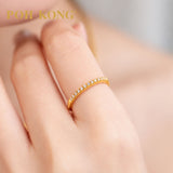 POH KONG 750/18K Yellow Gold Half Eternity Diamond Ring