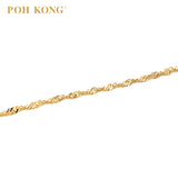 POH KONG 916/22K Gold Disco Chain Necklace