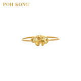 POH KONG 916/22K Yellow Gold Elephant Mini Ring