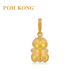 POH KONG 916/22K Yellow Gold Mini 3D Dinosaur Pendants