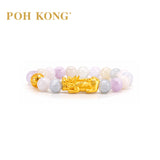 POH KONG 999.9/24K Pure Gold Prosperity Pixiu With Jade Bracelet