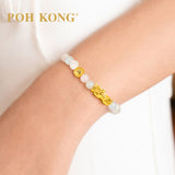 POH KONG 999.9/24K Pure Gold Prosperity Pixiu With Jade Bracelet