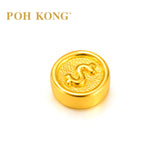 POH KONG 999.9/24K Yellow Gold Dollar Sign Beads