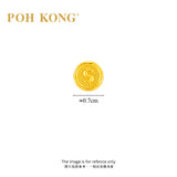 POH KONG 999.9/24K Yellow Gold Dollar Sign Beads