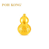 POH KONG 999.9/24K Yellow Gold Bottle Gourd Beads