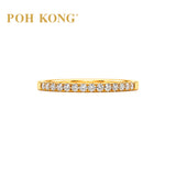 POH KONG 750/18K Yellow Gold Half Eternity Diamond Ring