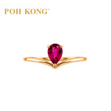 POH KONG 750/18K Rose Gold Red Spinel Ring
