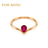 POH KONG 750/18K Rose Gold Red Spinel Ring