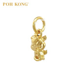 POH KONG 916/22K Yellow Gold Angel Unicorn in Love Pendant