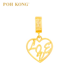 POH KONG 916/22K Yellow Gold Happy Love Love Charm