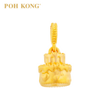 POH KONG 916/22K Yellow Gold Double Layer Cake Pendant