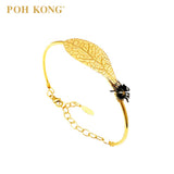 POH KONG 916/22K Yellow Gold Tranz Spider Classic Bangle