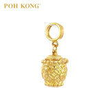 Poh Kong 916/22K Gold Auspicious Pot Of Gold Charm