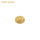 POH KONG 916/22K Yellow Gold Golden Swirl Elegance Bead Charm