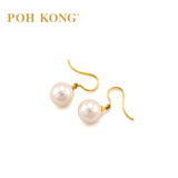 POH KONG 750/18K Yellow Gold with Classic Pearl Hook Earring