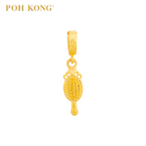 POH KONG 916/22K Yellow Gold Happy Love Double Happiness Comb Pendant