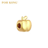 POH KONG 916/22K Yellow Gold Apple Ribbon Charm