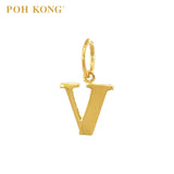 POH KONG 916/22K Yellow Gold Exquisite Alphabet Pendant V