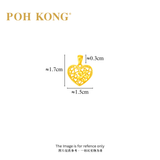 POH KONG 916/22K Yellow Gold Anggun Love and Flower Pendant (L)