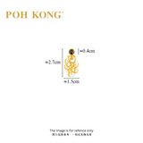 POH KONG 916/22K Gold Tranz Spider With White Agate Pendant