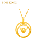 POH KONG 916/22K Yellow Gold Tranz Classic Collection Circle Pendant