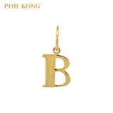 POH KONG 916/22K Yellow Gold Exquisite Alphabet Pendant B