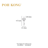 POH KONG 750/18K White Gold Diamond Key Pendant