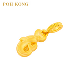 POH KONG 916/22K Yellow Gold Dolphin With Heart Shape Pendant