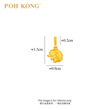 POH KONG 916/22K Yellow Gold "吉" Elephant Pendant
